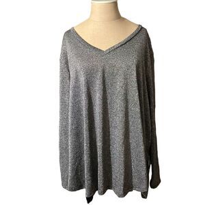 Faded Glory Silver Shimmer Top / SZ: 4X (26W-28W)